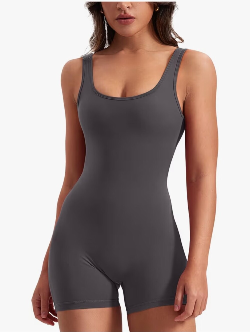 Yeoreo Charcoal Scoop Neck One-Piece Fit